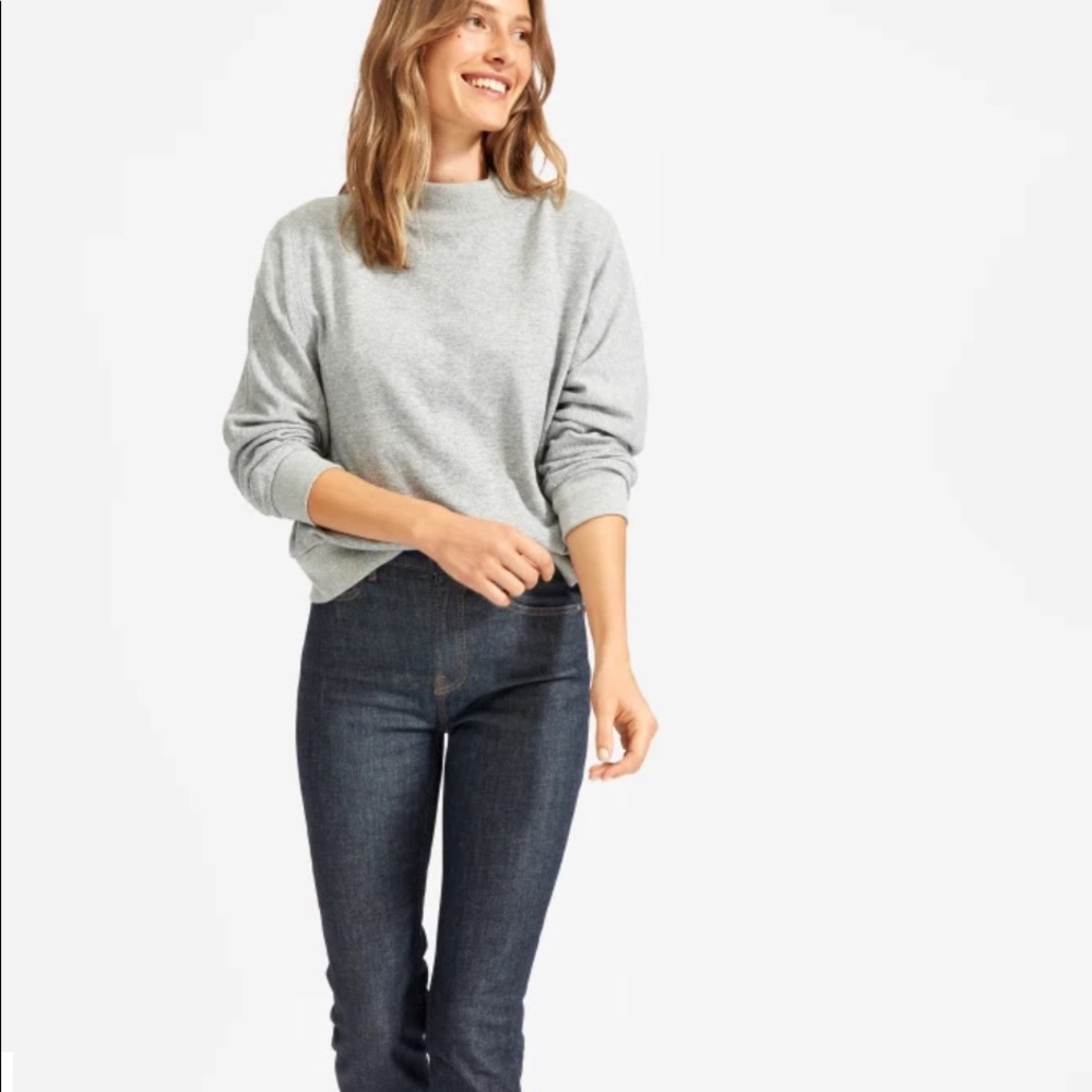 Everlane high rise skinny jeans in dark indigo